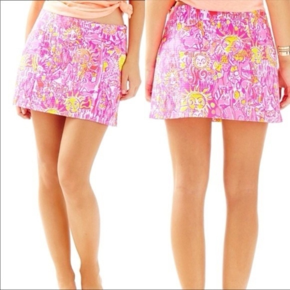 Lilly Pulitzer Pink and Yellow Mini Skort